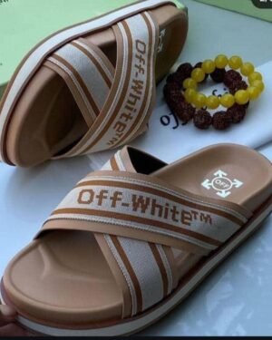 Off-White Cloud Criss Cross Slides
