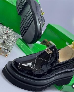 Bottega Veneta Double Sole Black Leather Loafers