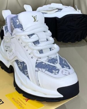 Louis Vuitton LV Trainer Monogram Denim White Blue Sneakers