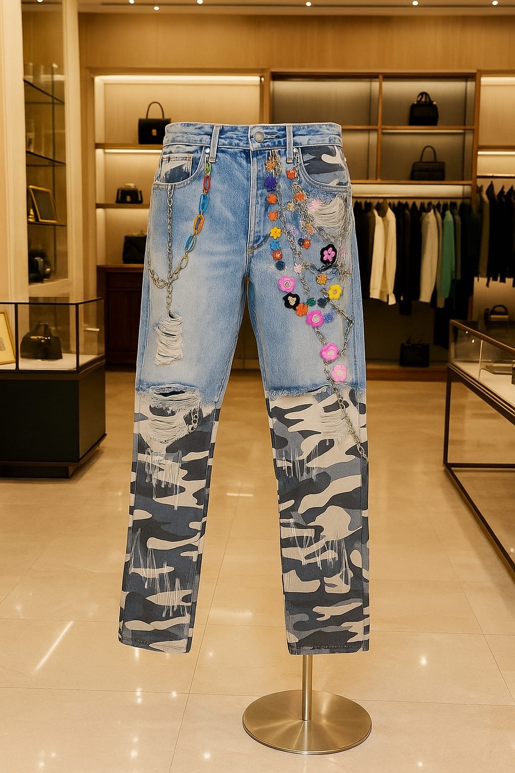 Quality Embellished Denim Baggy Jeans