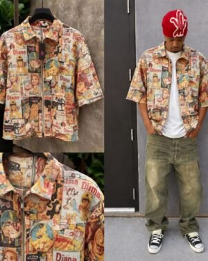 Top Quality Hawaiian Zip-Down Crop Shirt – Premium Tropical Streetwear for Men & Women