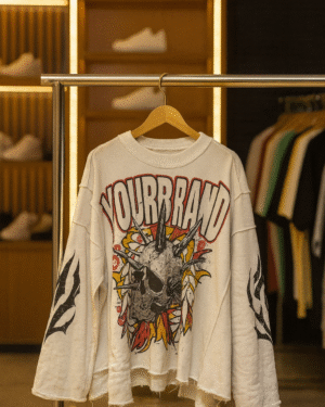 Raw-Edge Long-Sleeve Shirt – Premium Streetwear for Men | Sureboy Luxury Collections